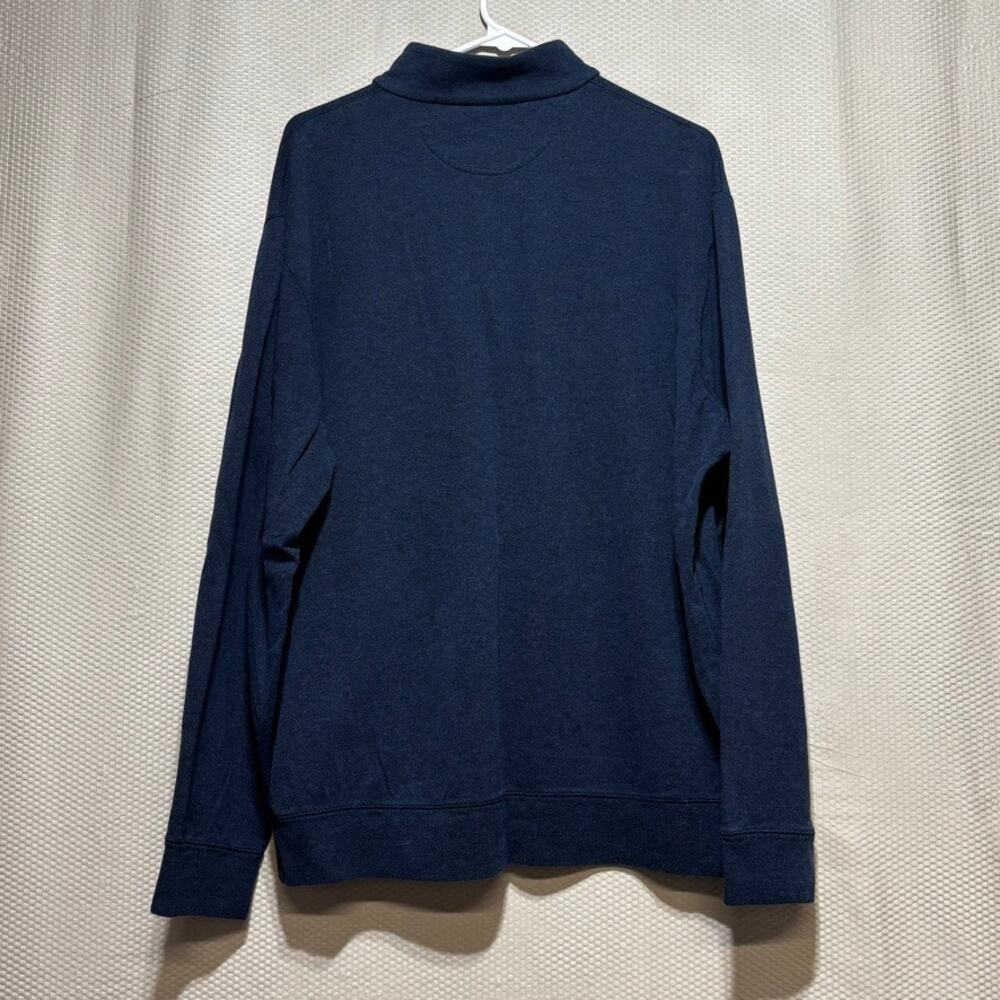Polo Ralph Lauren Quarter Zip Pullover Sweater Mens XL Navy Blue Heathered - Picture 8 of 8